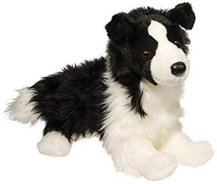 Douglas Chase Border Collie Dog Plush Stuffed Animal | 16-inch