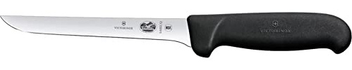 Victorinox Fibrox kockkniv, urbeningskniv, extra vasst blad, rostfritt stål, diskmaskinssäker, Swiss Made