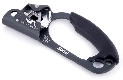 FIXE - Puño Bloqueador El CAPITÁN Mano Derecha - para Cuerdas 8-12 mm - Empuñadura de Goma Térmica - Aluminio Resistente - Progresión Vertical - Certificado EN567