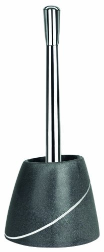 Spirella Etna WC borste toalettborste i stenoptik av polyresin 17 x 13 x 19 cm grå