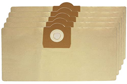 SPARES2GO Dust Bags for Aquavac Wet & Dry Vacuum Cleaners (Pack of 5, Solid Collar)