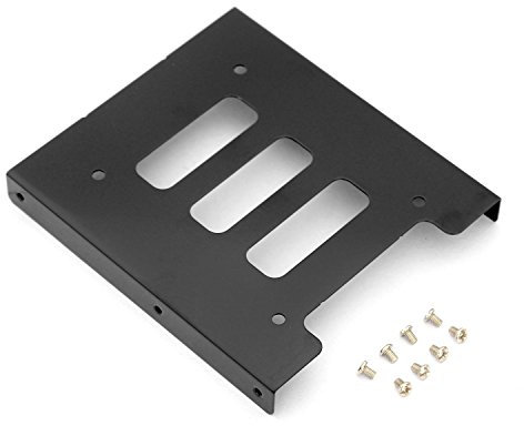 56Tiankoou Fivesix Support de Disque Dur pour PC 2.5 SSD HDD to 3.5 Adaptateur de Montage Metallique Noir