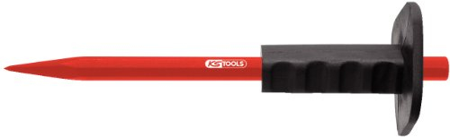 KS Tools 156.0516 Scalpello a Punta per Edilizia con Impugnatura di Protezione, 16X300 mm, Ottagonale