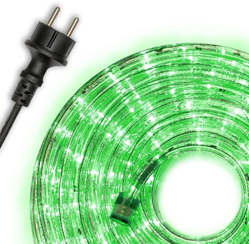 Nipach 10 m LED Lichterschlauch mit 240 LED grün – für den Innen- und Außenbereich