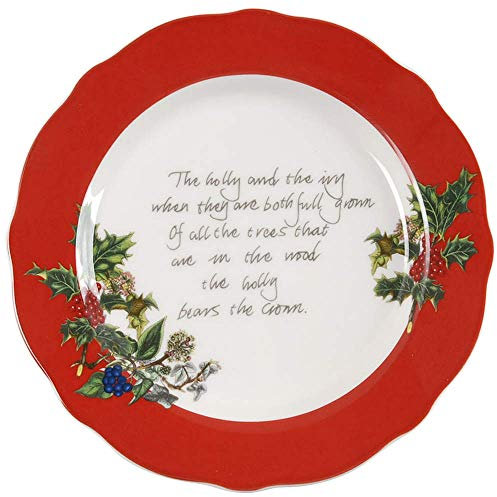Portmeirion Holly and Ivy - Tea Plate (Red Border)
