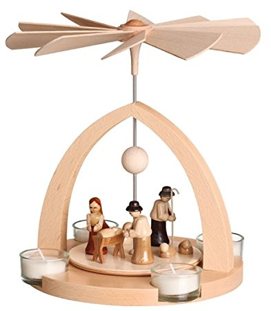 Rudolphs Schatzkiste Montagnes de minerai de Pyramide de Tableau de Pyramide de Noël de la scène 23cm de nativité de Pyramide Nouvelles