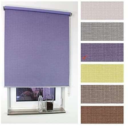 Liedeco Rollo Struktur Verdunkelung, Seitenzugrollo, Länge 175 cm Flieder, 122 cm x 175 cm (B x L)