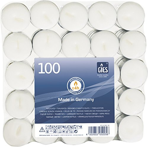 Gies Kerze, weiß, Stück: 100