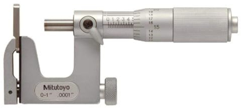 Mitutoyo 117-107 Uni-Mike, 0-1 Measuring Range, 0.0001 Graduation, Friction Thimble for Precise and Reliable Outside Diameter Measurement in Mechanical and Engineering Applications