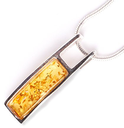 MyBernstein Bernstein Bernstein länglicher Anhänger (Bernsteinschmuck 10180)