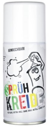 Elliot Sprühkreide - abwaschbar! 150 ml Sprühdose, weiß (2 Stück)