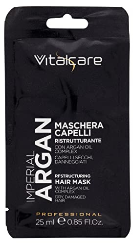 Vitalcare | Imperial Argan - Mascarilla Capilar Reestructurante para Cabello Seco y Dañado, con Complejo de Aceite de Argán, Mascarilla Capilar Reestructurante, 25 ml