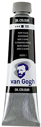 Van Gogh Ölfarbe, 40ml Tube, Elfenbeinschwarz 701