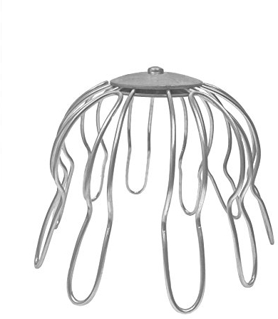 Sarei Raccogli foglie zincato DN 80 - raccogli foglie per mantenere pulito il pluviale - il sifone per foglie protegge dalle ostruzioni