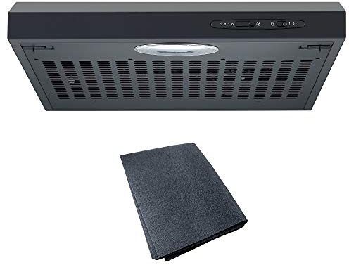 Cookology 50cm Visor Cooker Hood in Black with Filter | Kitchen Extractor Fan