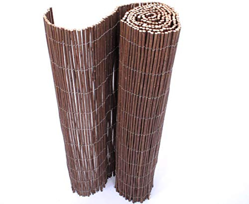 bambus-discount.com Terrassen Sichtschutz Weide Hawei 150 x 300 cm - Weiden Sichtschutzmatte Weidenmatte 1,5m x 3m