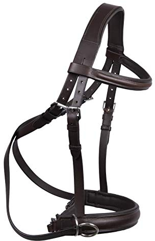 Wonder Care - Trensenzaum Gebisslos mit Zügeln - Vollleder - Bitless Bridle with Reins - Braun