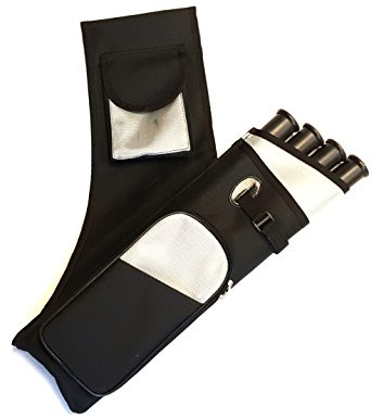 starlingukpk Quality Tough Cordura 4 Tube Side Quiver. (Black Silver)