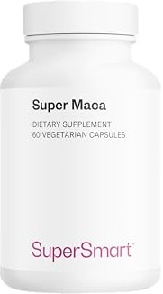 Super Maca - Maca Péruvienne - Soutient l’Énergie, la Vitalité & la Libido - Standardisé à 0,6% de Macamides et de Macaenes - Ginseng Péruvien - Vegan - Sans Gluten - SuperSmart