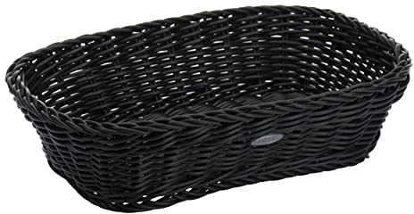 Westmark Mehrzweck-Korb, Geeignet für Hotel und Gastronomie, Eckig, ca. 26,5 x 19 x 7 cm, Synthetikfaser, Saleen Edition, Coolorista, Schwarz, 02036119101