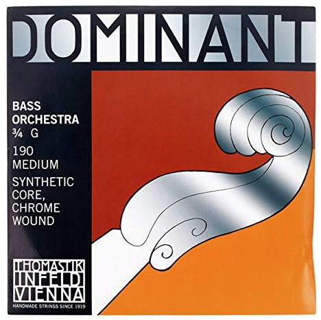 CUERDA CONTRABAJO - Thomastik (Dominant 190) (Entorchado Cromo) 1ª Medium Bass 3/4 G (Sol)