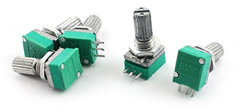 sourcing map 5 pcs B50K 50K OHMS Type B borne 3 Potentiomètre Rotatif linéaire unique