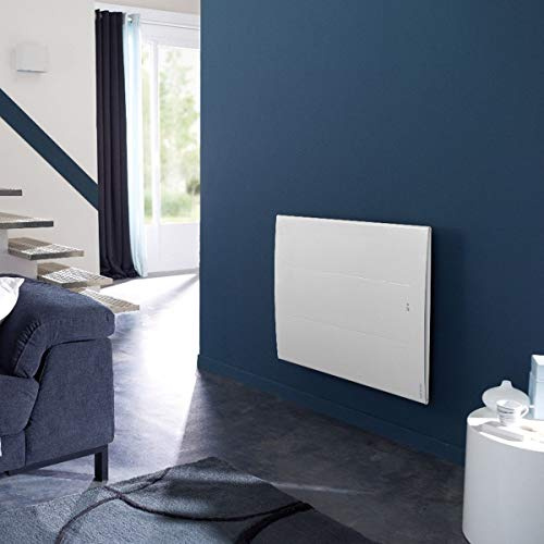 Atlantic, Radiateur à inertie Oniris Connecté Horizontal Blanc 2000 Watts, Chaleur très stable et consommation la plus faible, 615x1205x110 mm, pilotage intelligent, une chaleur douce immédiate