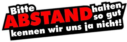 easydruck24de 1 Aufkleber Bitte Abstand halten I 16 x 4,5 cm I Auto-Aufkleber I UV- und witterungsbeständig I Waschanlagen geeignet I für Wohnwagen Mofa Roller mit Spruch lustig I kfz112