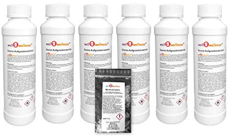 well2wellness® Saunaaufguss - Konzentrate Set ‘Frucht‘ mit 6 x 250 ml + gratis 10g Mentholkristalle