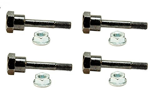Set mit 4 Schneefräsenscheren und Muttern ersetzt Husqvarna 531002513 & 506714001 Yamaha 7Y6-51647-01-00, 90185-06122-00