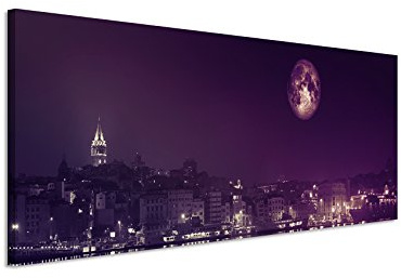 Paul Sinus Art 120x40cm Panoramabild auf Leinwand Istanbul Galata- Brücke