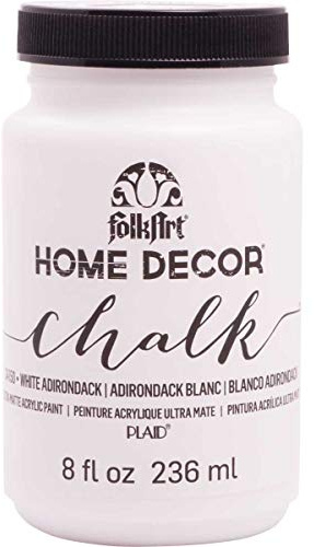FolkArt Home Decor Chalk Furniture & Craft Acrylic Paint in Assorted Colors (8 Ounce), 34150 White Adirondack