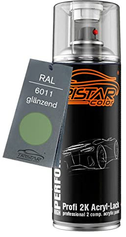 TRISTARcolor RAL 6011 Resedagrün glänzend 2K Acryl Spraydose Sprühdose Spritzlack Sprühlack 400 ml schnelltrocknend