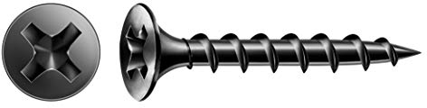 SPAX 1891170390455 Tornillos de Montaje rápido, Negro, 3.9 x 45 mm