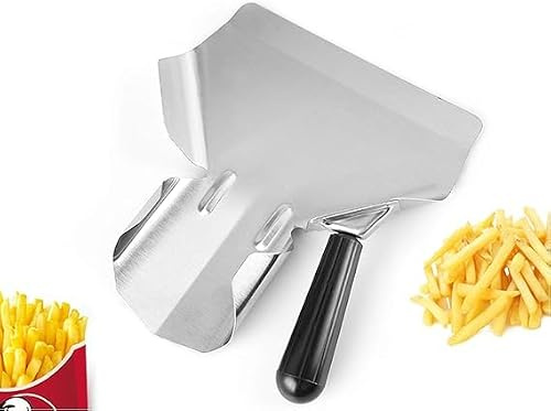 Edelstahl Pommesschaufel, Pommes Frites Schaufel mit Griff Gebratene Pommes Bagger Schaufel für Hochzeitsbuffet Bar Candy Schaufel für Zuhause Küche Kino für Süßigkeiten und Snacks