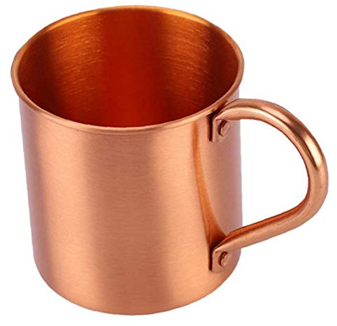 TOSSPER Pure Copper Mug 450 Solid Smooth Without Inside Liner for Mug Coffee Beer Milk Water Cup
