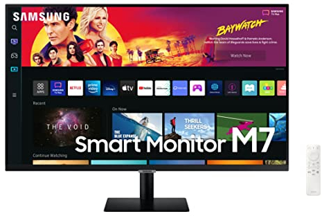 Samsung S32BM702 - Monitor Smart de 32 4K UHD (3840 x 2160, VA, Smart TV, HDMI, USB Tipo C, Bluetooth, AirPlay, WiFi, Office 365, 16:9, 60 Hz, Dex Inalámbrico, Altavoces Integrados), negro