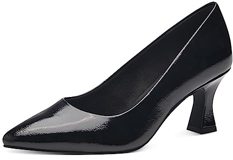 MARCO TOZZI scarpe da donna vegane con tacco e design a punta color nero (black patent) 36 EU