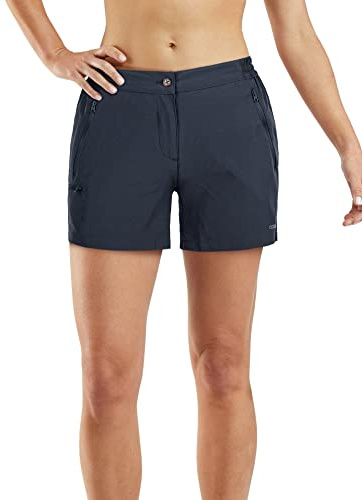 33,000ft Korta vandringsbyxor, cargoshorts, bermuda, stretch, lätta löparshorts, sommar, SPF 50+ korta byxor för vandring, camping, resor, Mörk trägrå, 36 SE