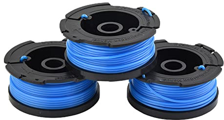Puupaa Replacement Auto Feed Head Spool, BD032 Trimmer Spool & Line For Reflex Grass String Trimmer Blue-3 PCS