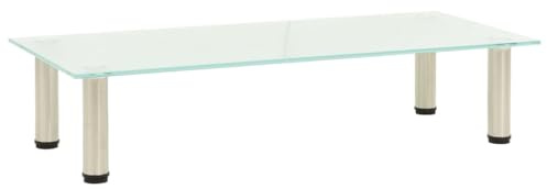 vidaXL TV-Tisch 80x35x17 cm Satiniertes Hartglas