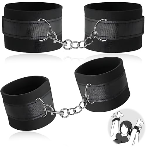 Sex Bondage Handschellen Fesseln Sex Set Sex Spielzeug für Paar, Sex Handschellen Paare, Bondageset Fessel Set, BDSM Bondage Set Fessel mit Handschellen Fußfesseln SM Sex Toys für Bett