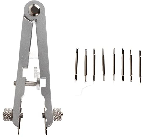Spring Bar Tång, Klockreparationsverktyg Urmakare Byt Bort Kedjeverktyg Justera Spring Bar Pincett Reparation Urband Urmakare Byt Bort Borttagning Av Kedjeverktyg med Stift 6825(Silver)