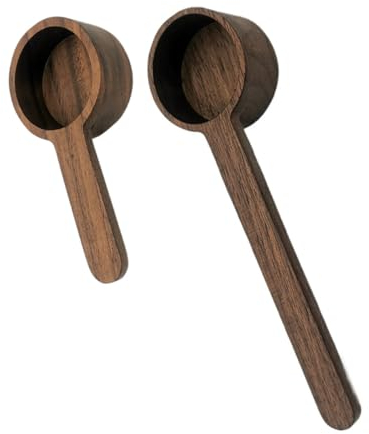 MAGICLULU 2pièces Cuillères à Mesurer Bois Pour Café Et Épices Lot De Cuillères Doseuses Pratiques Et Sûres Idéales Pour Cuisine Et Utilisation Quotidienne