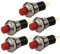 CLDIY Druckschalter, selbstverriegelnde Mini-Schalter, die 10mm Runde DC24V 0.5A rote Kappe 5PCS sperren