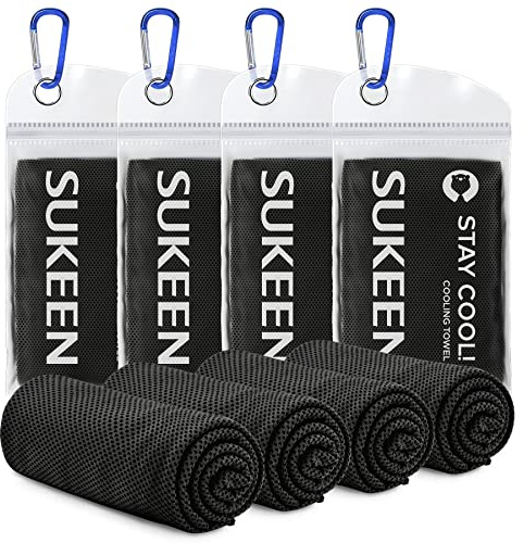 Sukeen Toalla de enfriamiento, toallas de enfriamiento de 40 x 12 pulgadas para el cuello, toalla transpirable suave para sudar en el gimnasio, toallas de enfriamiento para mantenerse fresco y helado