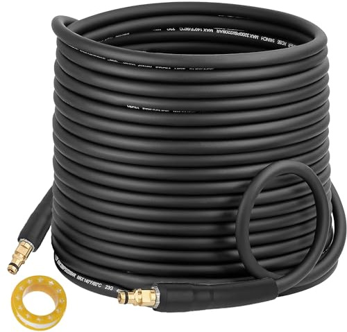 6M High Pressure Washer Replacement Hose for Karcher K Series K2-K7 | High-Pressure Reinforced Hose with Quick Click Plug Connector,Jet Wash Pipe Cleaning Car Road Garden