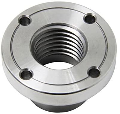 AthuAh Accessori per torni per Legno, Piastra Frontale for tornio for Legno in Acciaio da 2, Pannello flangiato con Superficie Liscia, filettato M18 x 2,5