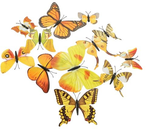 Hoement 12stücke Diy Schmetterling Wand Aufkleber Schmetterling Wand Dekorative Sticker