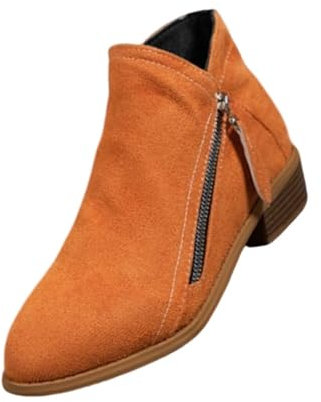 black week angeboteWinterstiefel Damen Einfarbige Mid Calf Cowboy Stiefel Stylisch & Praktisch Winterstiefel Damen Elegant Klobiger Blockab barfußschuhe damen sale